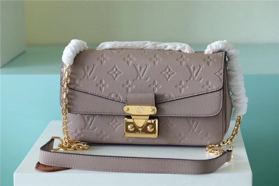 Louis Vuitton Marceau Monogram Empreinte Dove Gray For Women, Women’s Handbags, Shoulder And Crossbody Bags 9.6in/29.5cm LV M46199