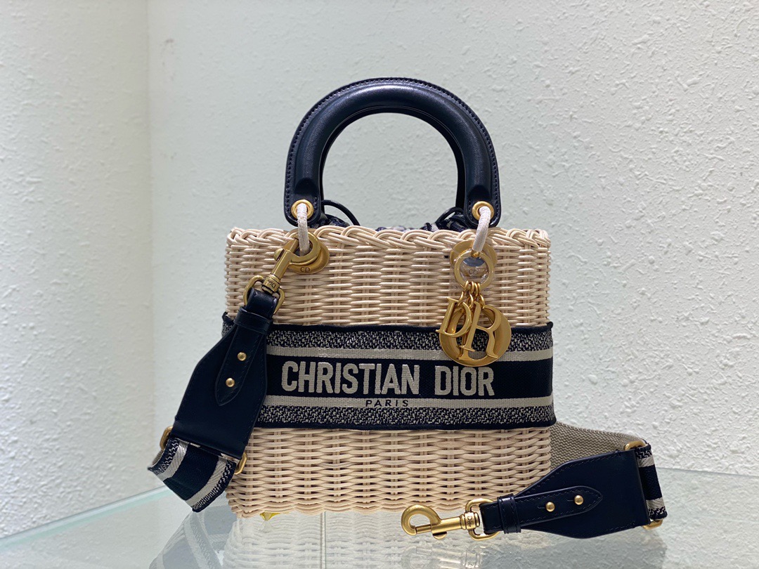 Christian Dior Mini Lady Dior Bag Black, For Women, Women’s Handbags 17cm/6.5in CD M0505CMVO_M808