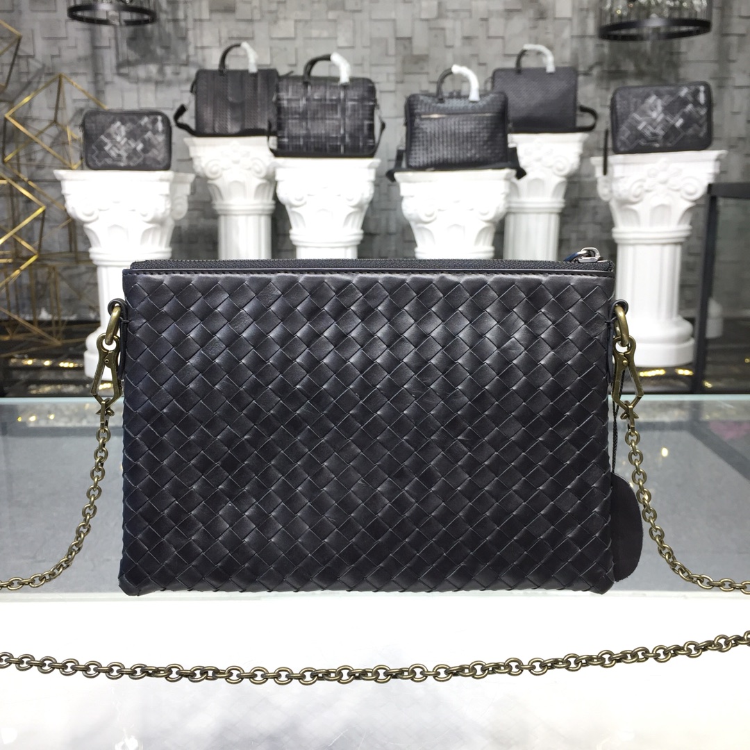 Bottega Veneta Chain Shoulder Bag Black, For Women, Women’s Bags 9.6in/24.5cm