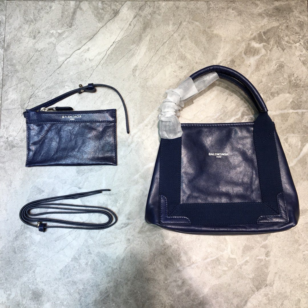 BALENCIAGA Navy XS Tote Bag In Blue, For Women, Women’s Bags 12.6in/32cm