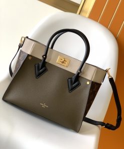 Louis Vuitton On My Side MM Tote Bag Monogram Canvas Laurier Green For Women, Women’s Handbags, Shoulder Bags 12in/31cm LV M55302