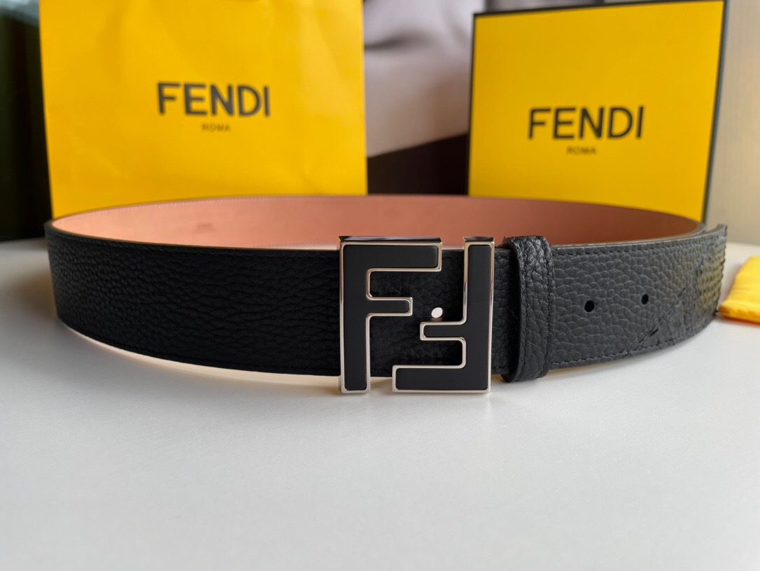 Fendi Belt With Double F Buckle Black For Women, Women Belt