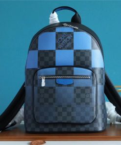 Louis Vuitton Josh Backpack Damier Graphite Giant Blue For Men, Men’s Bags 40cm LV N40402