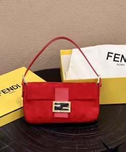 Fendi Baguette Red Bag For Woman 25cm/9.5in