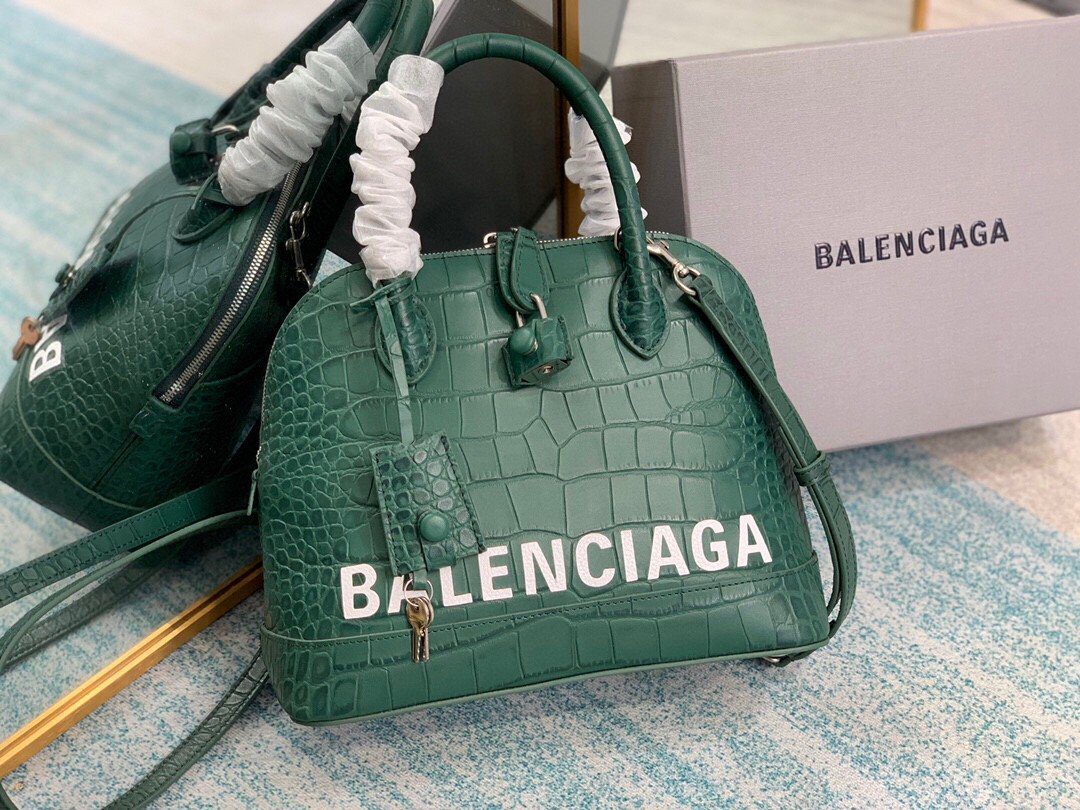 Balenciaga Ville XXS Handbag In Dark Green, For Women, Women’s Bags 8.6in/22cm
