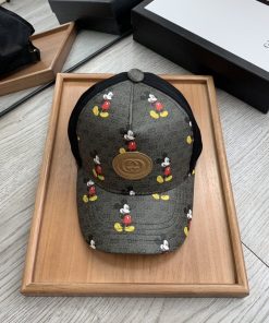 GUCCI Canvas Baseball Cap Black