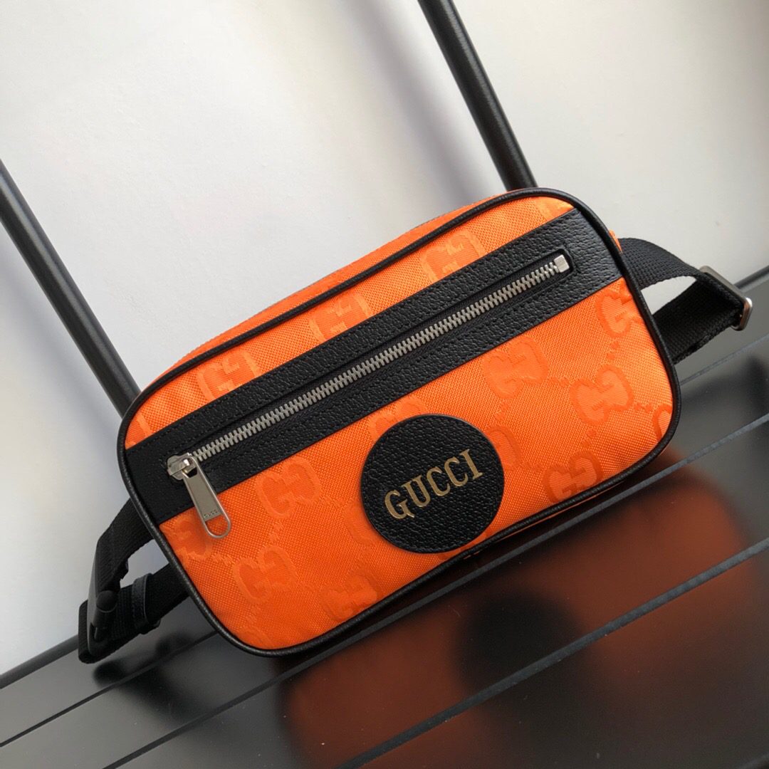 GUCCI Off The Grid Belt Bag Orange Gucci ECONYL® For Men  9.5in/24cm GG 