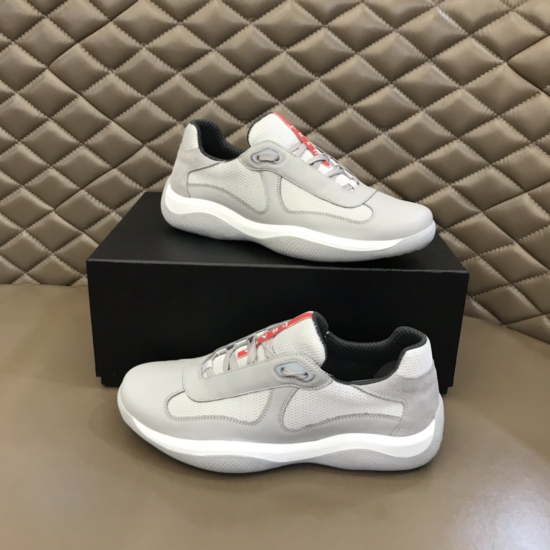 Prada America’s Cup Original Sneakers Silver For Men 1.4in/35mm Prada 