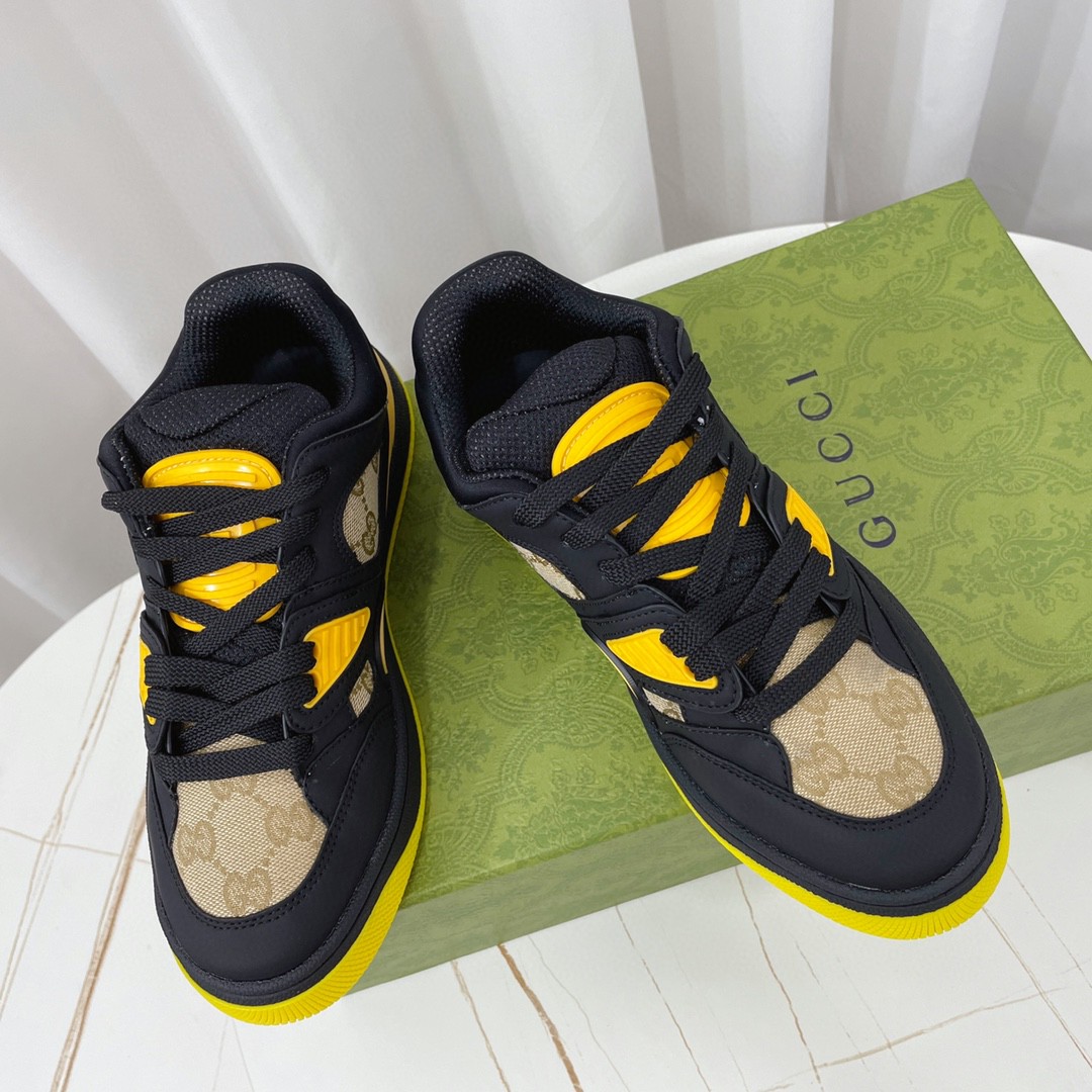 Gucci Men’s Gucci Basket Sneaker Black And Yellow For Men 661311