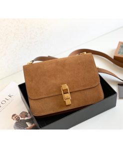 Yves Saint Laurent Le Carre Satchel Brown For Women 9in/23cm YSL