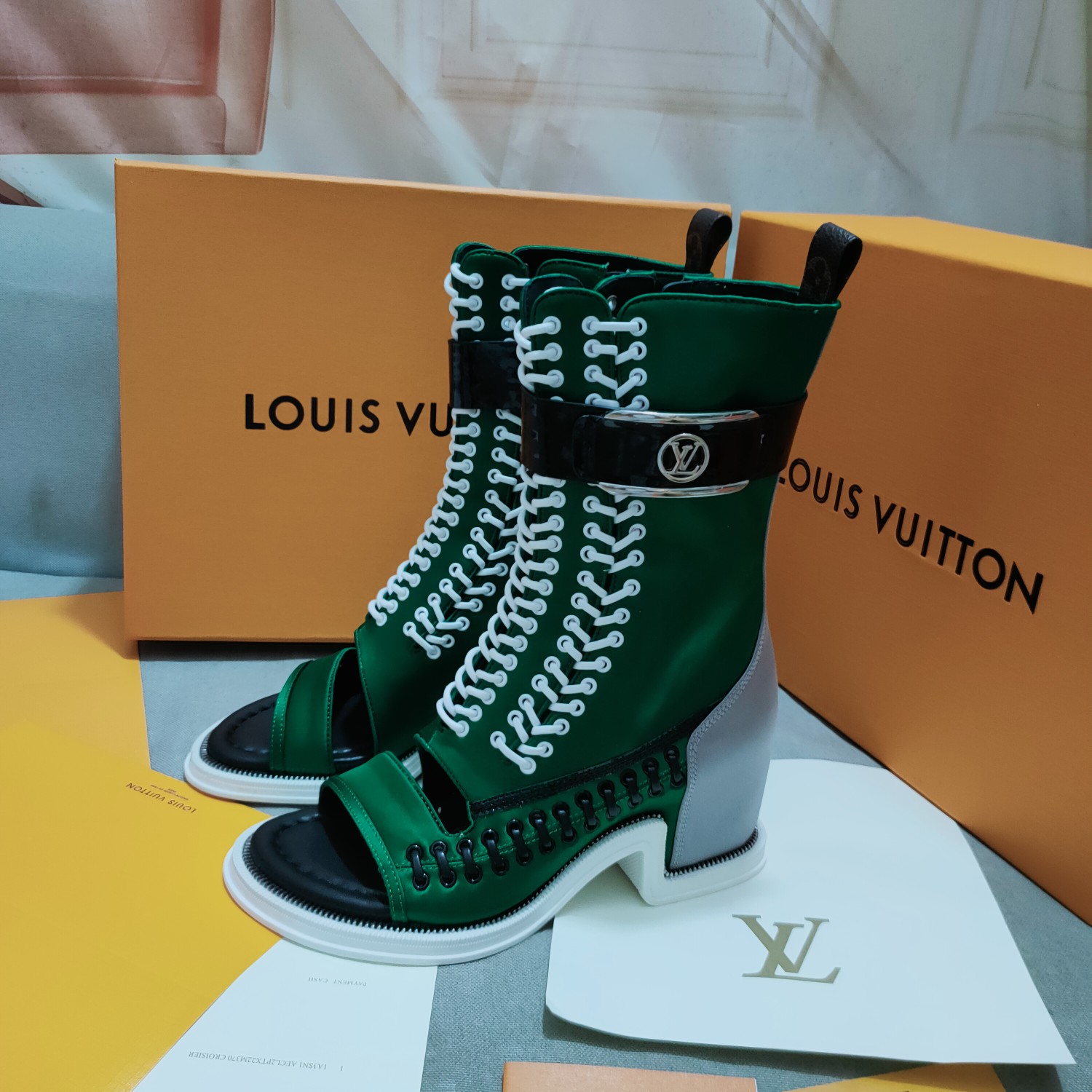 Louis Vuitton Women’s Moonlight Line Boots Green For Women LV 1AA0LB