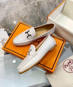 Hermes Loafer White For Women, Women’s Shoes