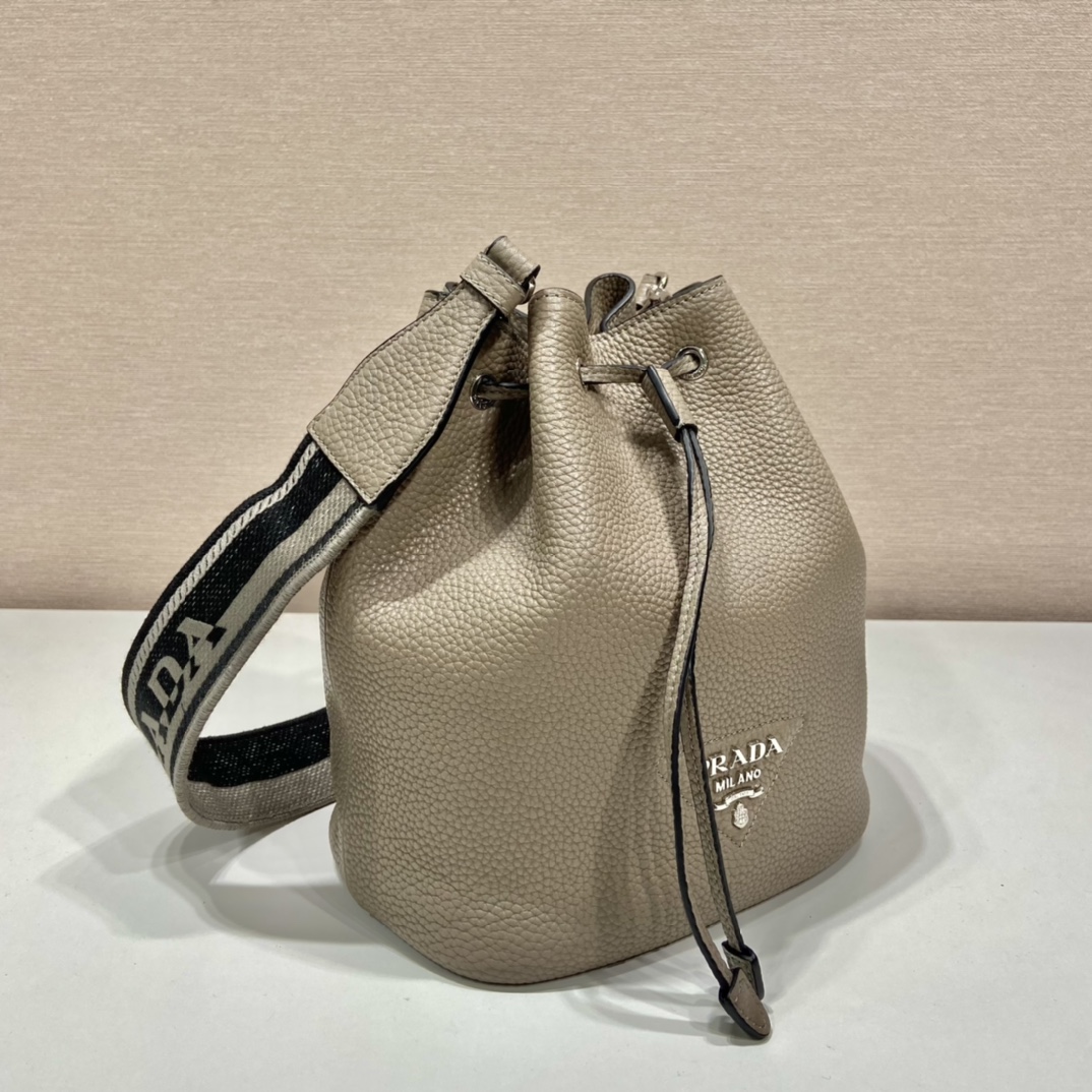 Prada Bucket Bag Beige For Women, Women’s Bags 9.8in/25cm