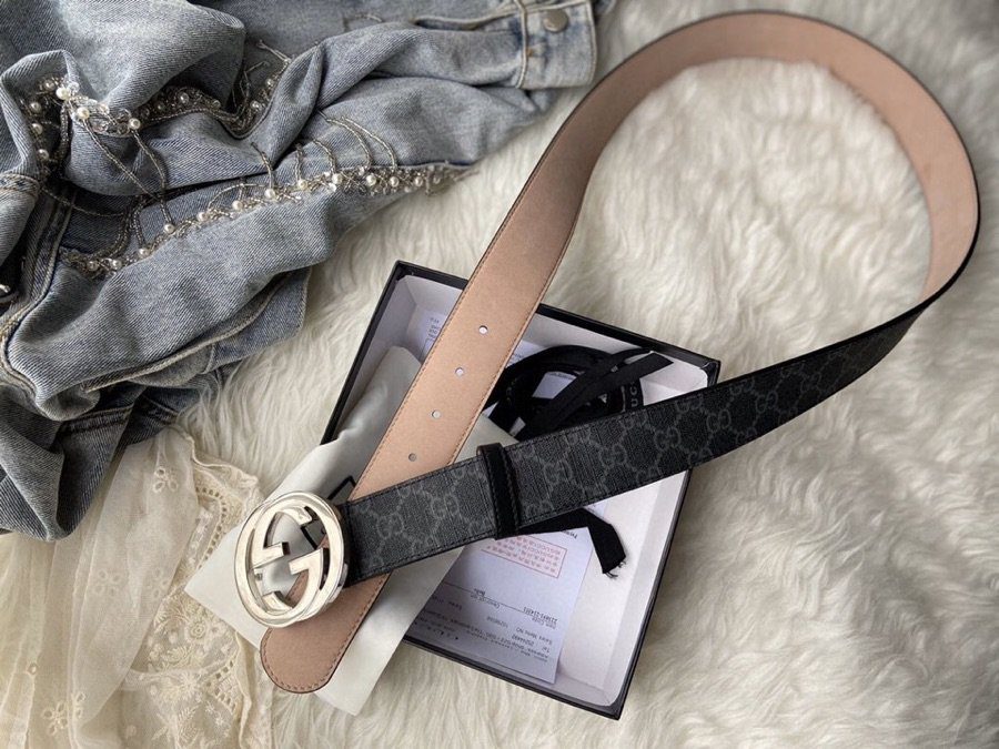 GUCCI Marmont Reversible Thin Belt Black, Women Belt ‎643847 92TIN 1000