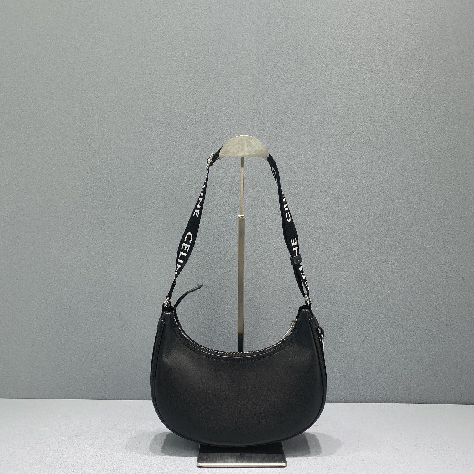 Celine Medium Ava Bag With Celine Strap Black For Women 9in/23cm 