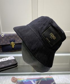 Fendi Denim Bucket Hat Black Fendi Hat