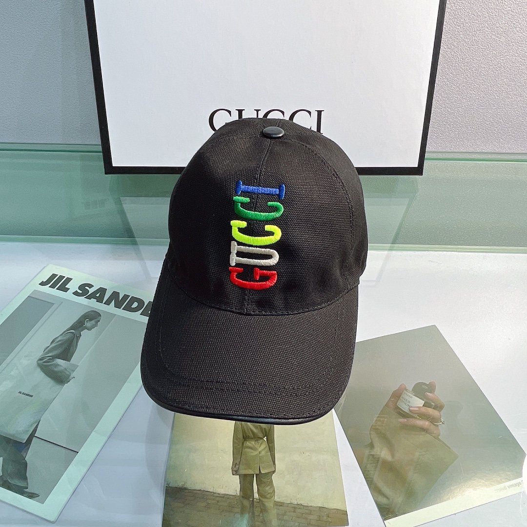 GUCCI Canvas Baseball Cap Black