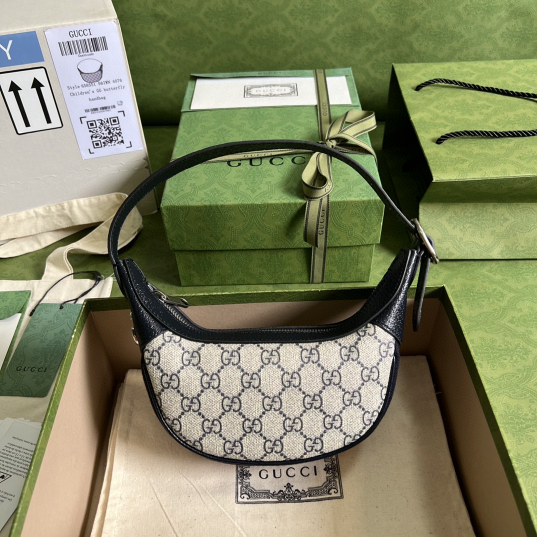 Gucci Ophidia Gucci Mini Bag Beige And Blue Gucci Supreme Canvas For Women 7.9in/20cm Gucci 658551 96IWN 4076