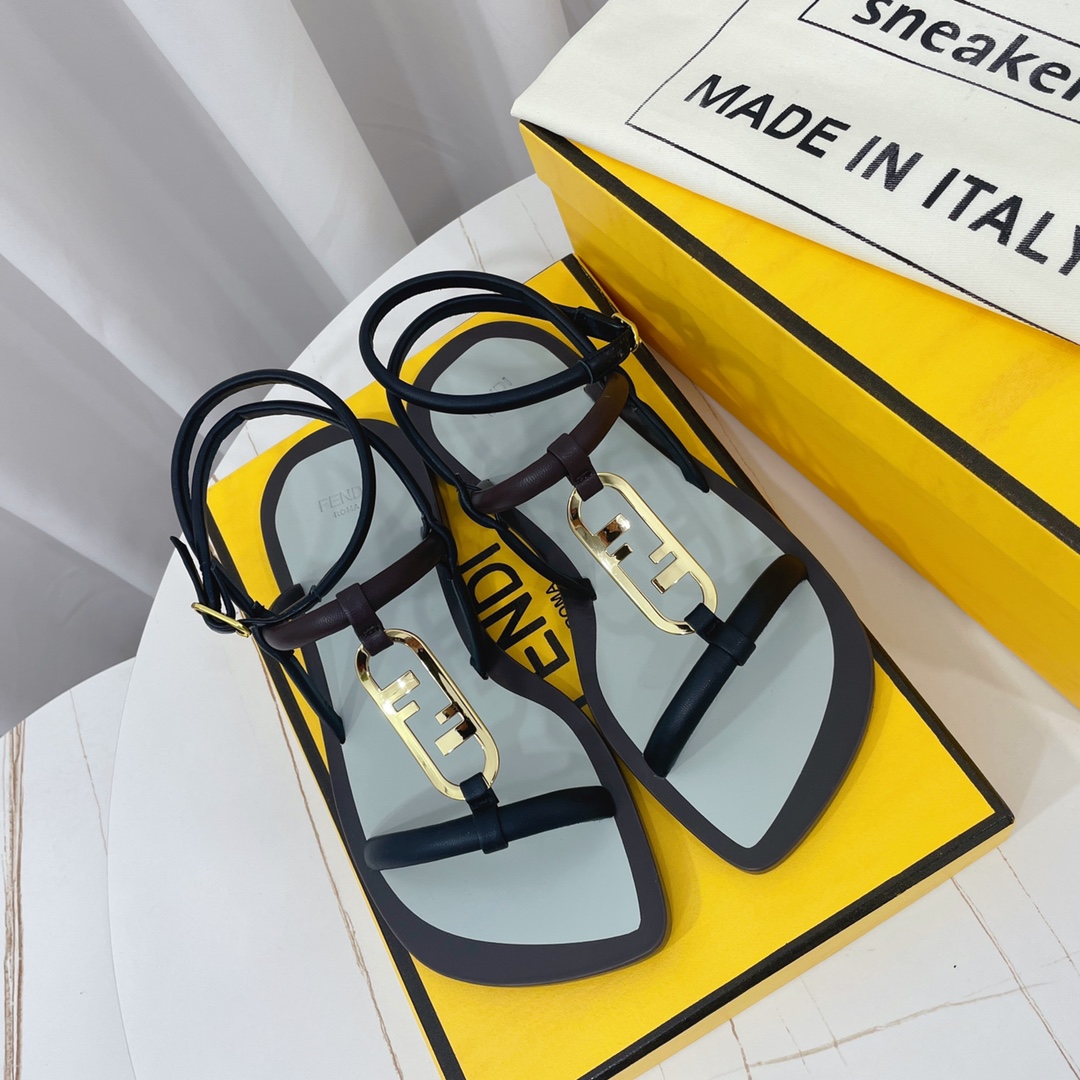 Fendi O’Lock Muticolour Nappa Slides For Women 8X8282WFNF0479