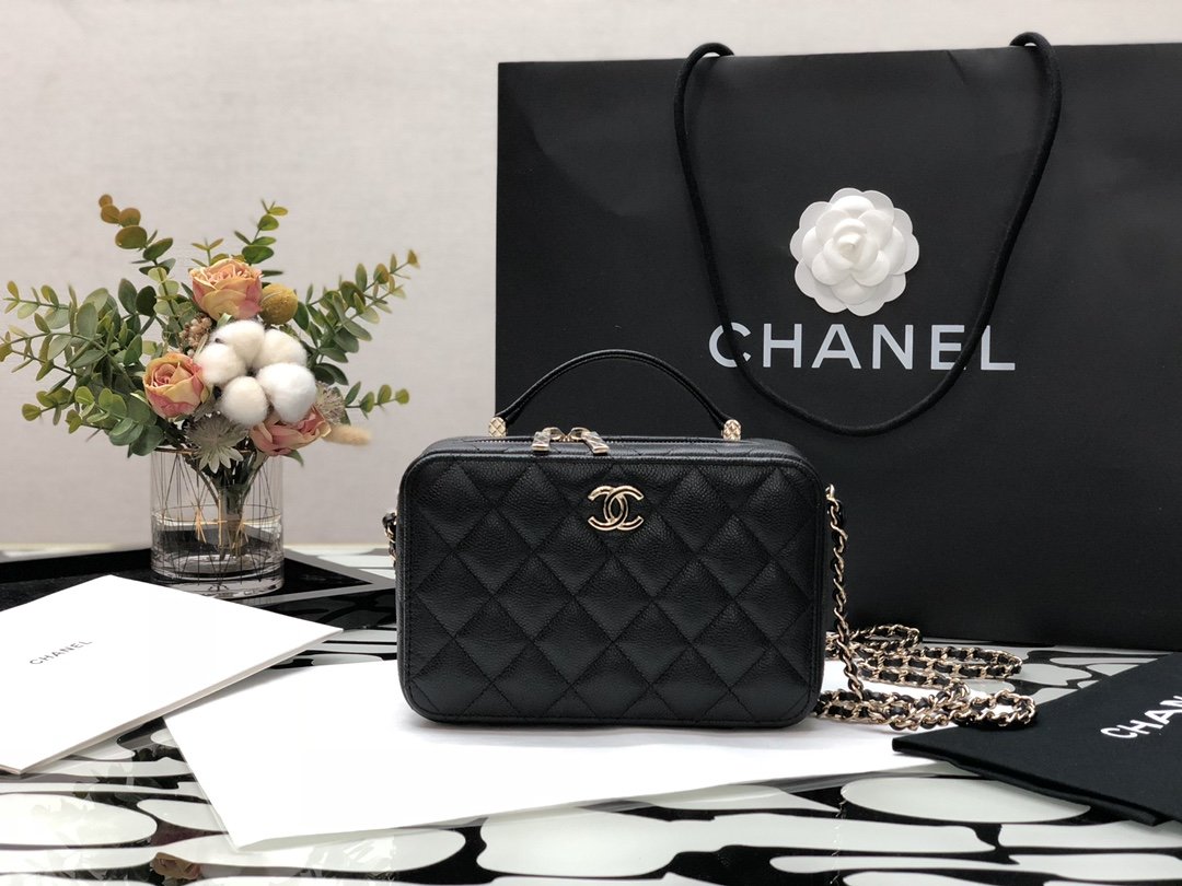 Chanel Mini Camera Case Black For Women 7.4in/19cm