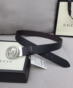 Gucci Belt With Interlocking G Buckle Black For Women, Women Belt