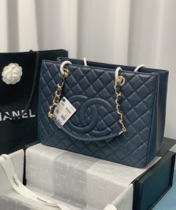 Chanel Tote Bag Spring Collection Gold Toned Hardware Blue For Women 13in/33cm