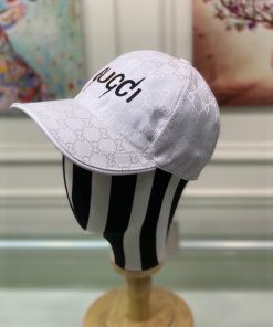 Gucci Canvas Baseball Hat White Gucci Hat