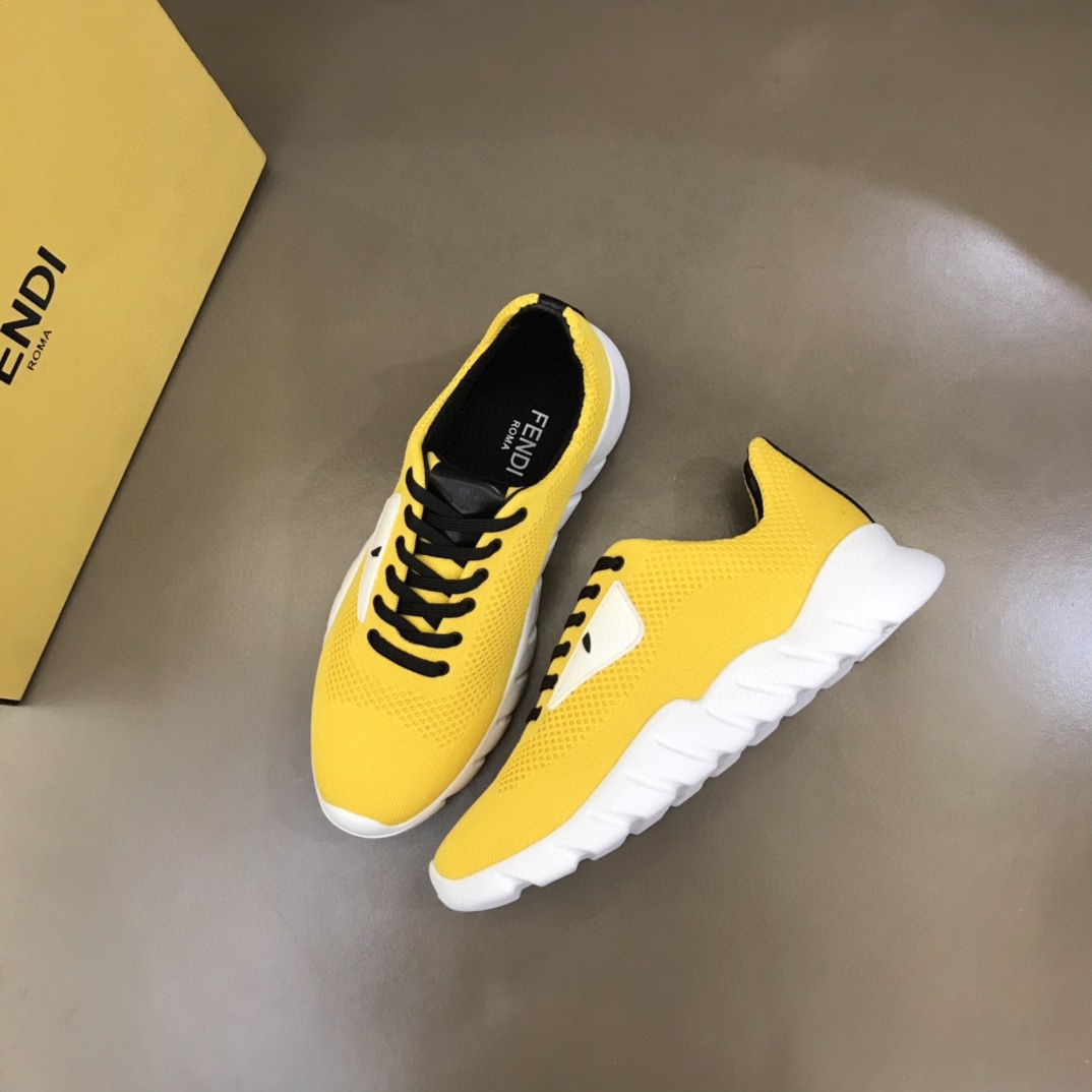 Fendi Force Yellow Sneakers For Men