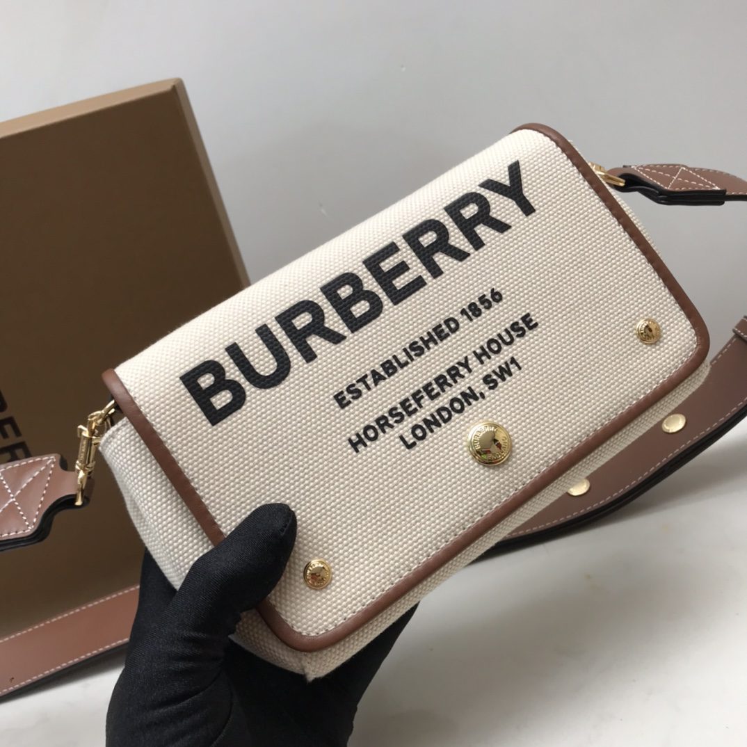 Burberry Horseferry Print Cotton Canvas Small Crossbody Bag For Women, Women’s Bags 7.1in/18cm 80518441