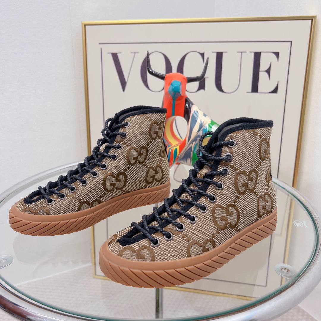 Gucci Women’s High-Top Maxi Gucci Sneaker Beige For Women GG