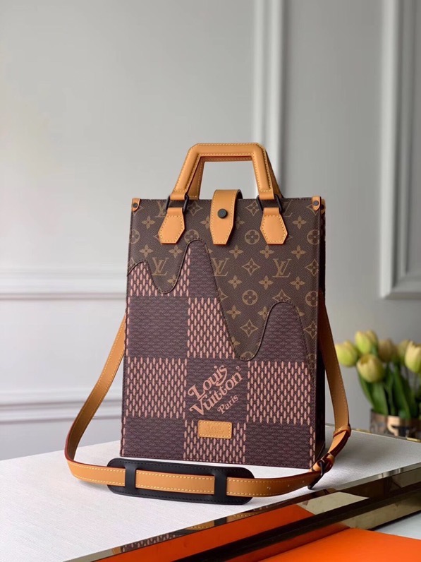 Louis Vuitton Nigo Mini Tote Bag Damier Ebene And Monogram Canvas For Women, Women’s Bags, Shoulder And Crossbody Bags 13.8in/35cm LV N40355