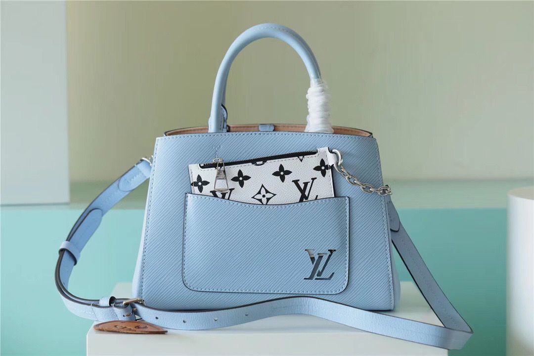 Louis Vuitton Marelle Epi Bleu Nuage Blue For Women, Women’s Handbags, Shoulder And Crossbody Bags 9.8in/25cm LV M59486