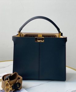 Fendi Peekaboo X-Lite Tote Medium Navy Blue Bag For Woman 30cm/12in