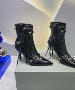 BALENCIAGA Cagole Bootie Black For Women 694379WAD4E1081