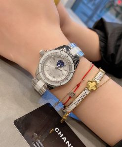 Chanel J12 Watch, 33mm Silver Toned For Women