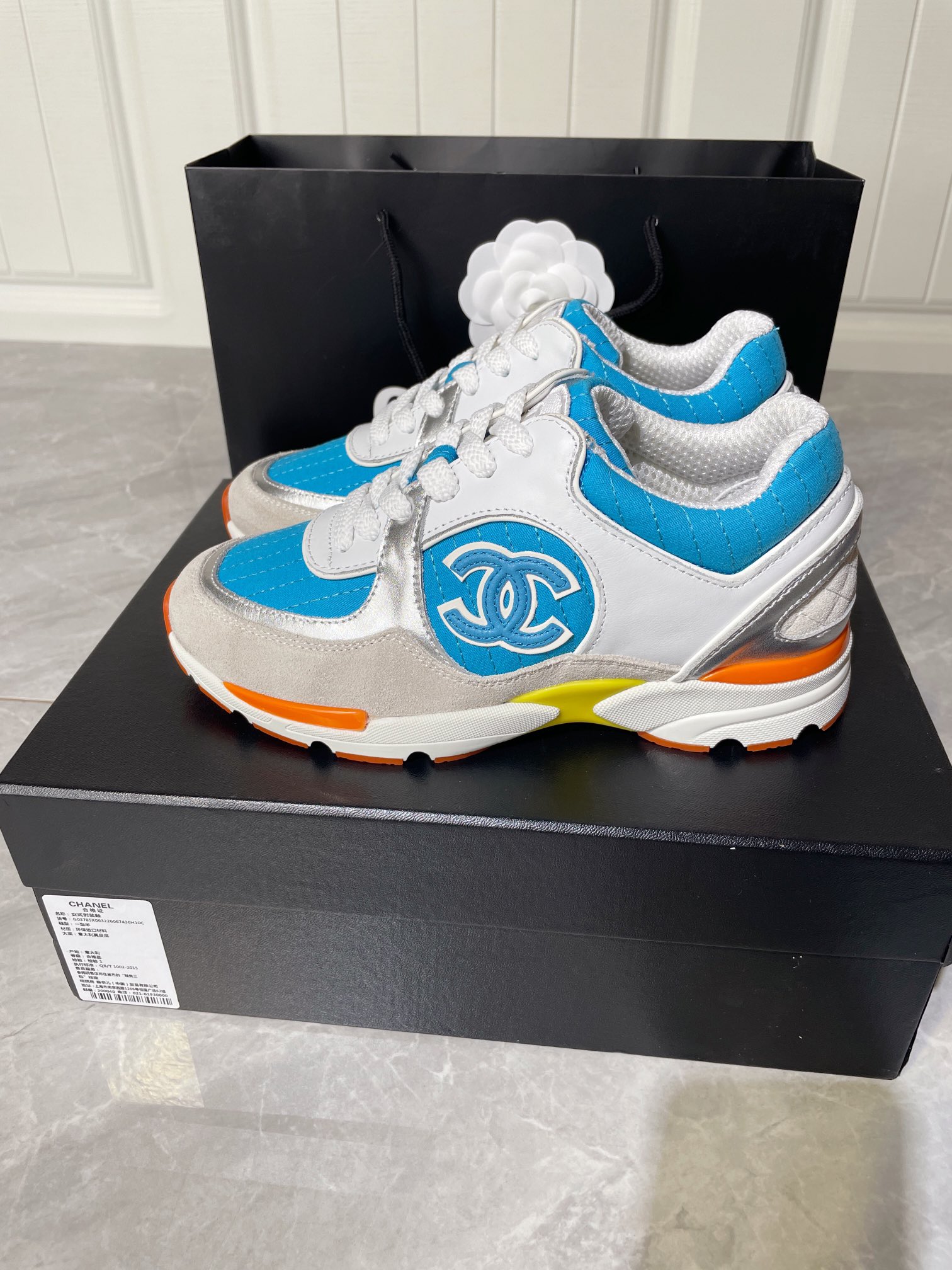 Chanel Women’s Sneakers In Fabric Blue For Women