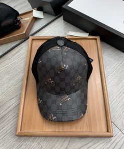 GUCCI Canvas Baseball Cap Black