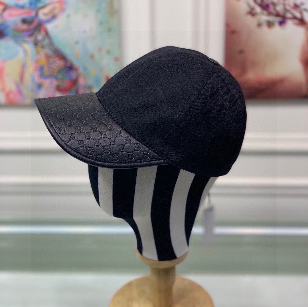 Gucci Canvas Baseball Hat Black Gucci Hat