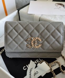 Chanel Mini Flap Bag Grey For Women 7.2in/18.5cm