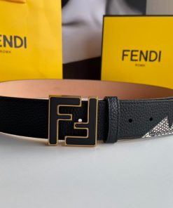 Fendi Belt With Double F Buckle Black For Women, Women Belt