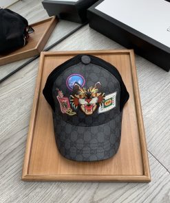GUCCI Canvas Baseball Cap Black