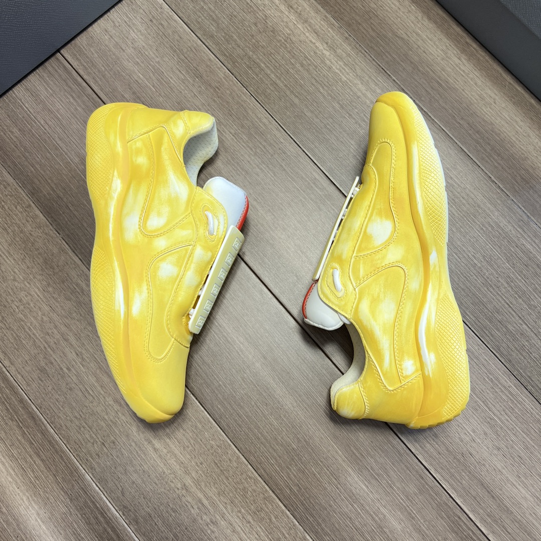 Prada Cass x Prada America’s Cup “Sust4in” Sneakers Arcane Yellow For Men 1.4in/35mm Prada PSO906_3LLN_F03AD