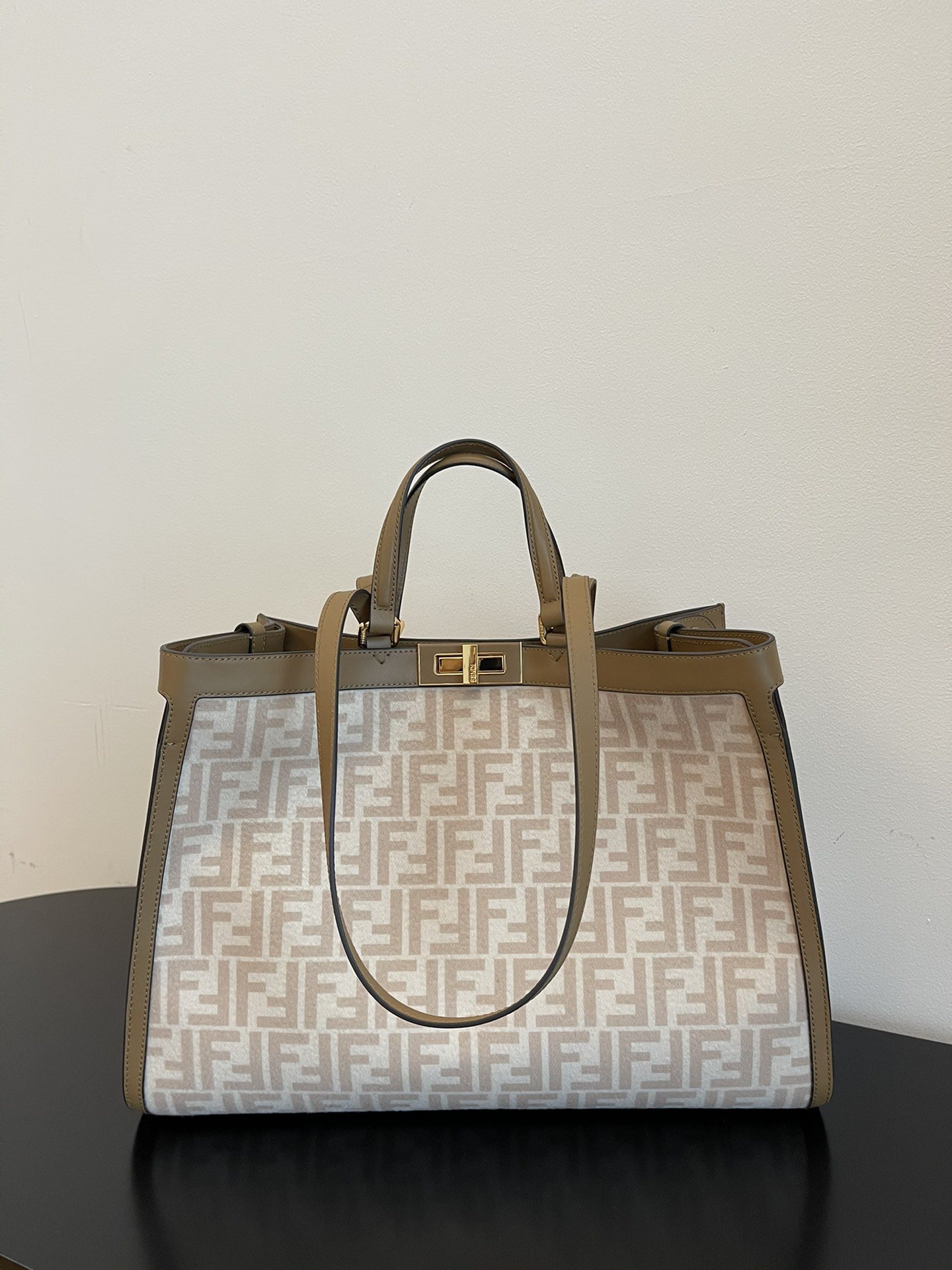 Fendi Peekaboo X-tote Bag Beige Canvas For Women, Women’s Handbags, Shoulder Bags 16.1in/41cm FF 8BH374