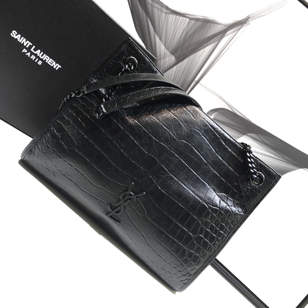 Yves Saint Laurent Niki Medium Shopping Bag Black For Women 12.6in/32cm YSL 