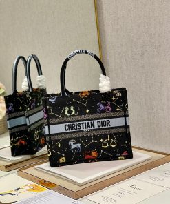 Christian Dior Small Dior Book Tote Black, For Women, Women’s Handbags 26.5cm/10.5in CD