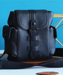 Louis Vuitton Christopher XS Taurillon Black For Men, Men’s Bags, Shoulder And Crossbody Bags 7.7in/19.5cm LV M58495