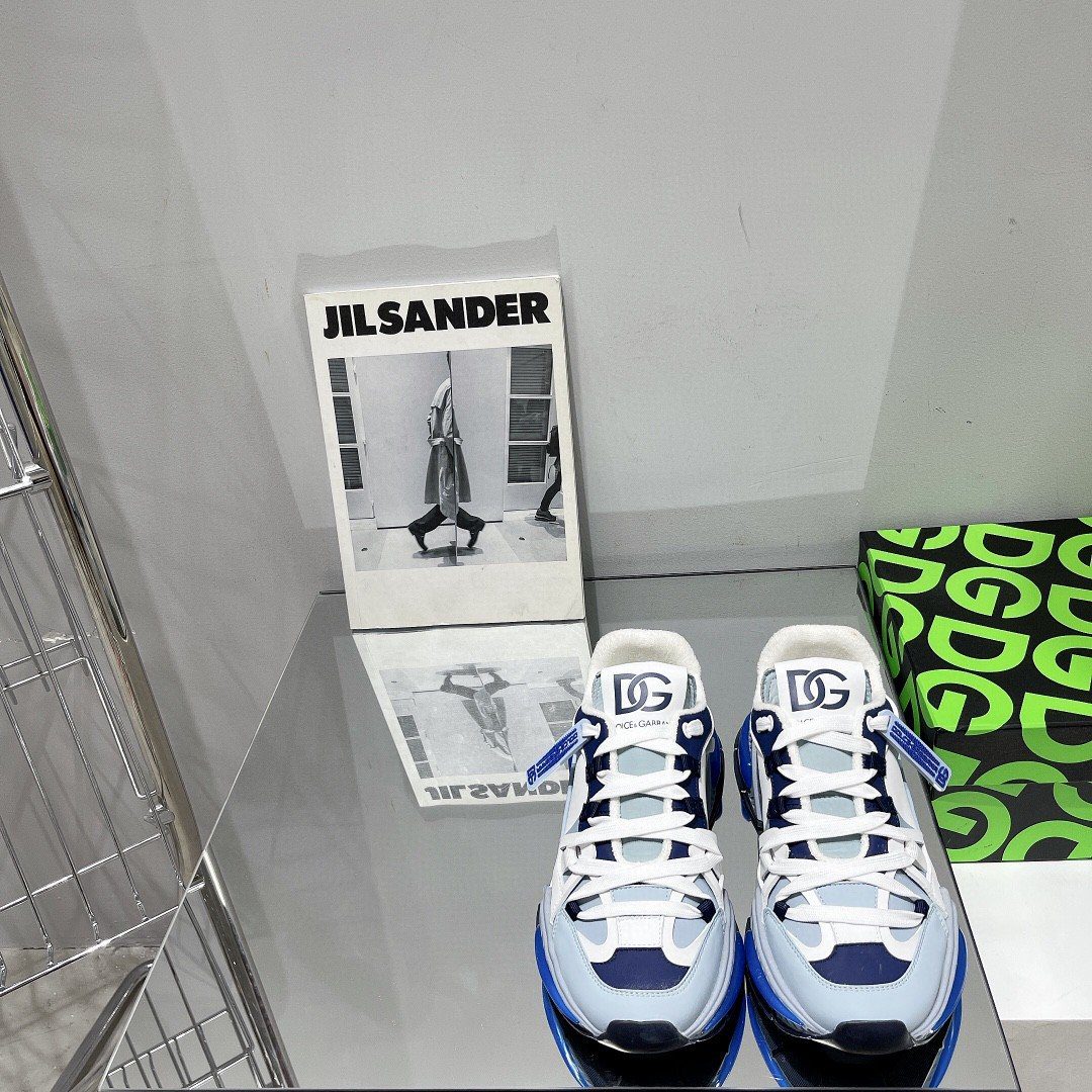 Dolce & Gabbana Mixed-Material Airmaster Sneakers Multicolor For Men DG Shoes CS1984AQ7438V535