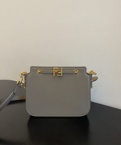 Fendi Touch Gray Bag For Woman 19cm/7.5in