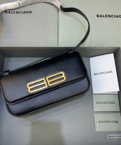BALENCIAGA Gossip Small Shoulder Bag Black, For Women, Women’s Bags 9.1in/23cm