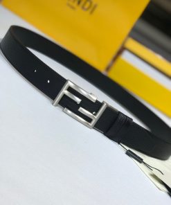 Fendi Belt Black FF Women Belt 7C034470JF0GXN
